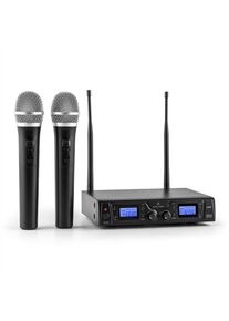 MALONE Duett Pro V1, 2 kanálový UHF bezdrátový mikrofonní set, dosah 50 m