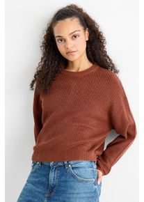 C&Amp;A Svetr-žebrovaný, Hnědé, Größe: S