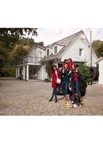 Tchibo - Pletené šaty s kostkovanou sukní - pro dívky - vel. 98/104 - barva: modrá/kostkovaný