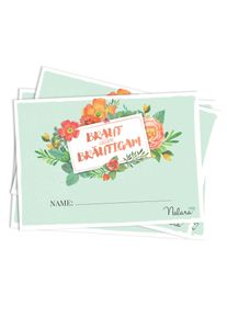 Spielehelden Svatebn&iacute; hra Nevěsta vs. Ženich Ot&aacute;zky o nevěstě a ženichovi 50ks. DIN A5