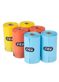 TIAKI barevné sáčky na psí exkrementy 6 rolí po 20 sáčcích