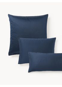 Povlak na polštář z bavlněného saténu Comfort Modrá Satén/mako-satén, Bavlna Š 50 cm, D 70 cm | Westwing Collection