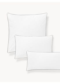 Povlak na polštář z bavlněného perkálu s lemováním Daria Bílá Bavlna, Perkál/ Mako perkál Š 45 cm, D 110 cm | Westwing Collection