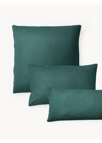 Flanelový povlak na polštář Biba Zelená Bavlna, Flanel Š 50 cm, D 70 cm | Westwing Collection