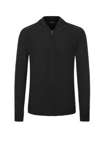 Velk&eacute; Velikosti - Maerz - Pleten&aacute; bunda s l&iacute;mcem ve stylu college - 60 - Čern&aacute;