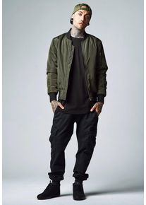 Urban Classics - Washed Cargo Twill - Kalhoty - Černá - W32 - 98% Bavlna, 2% Elastan