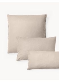 Flanelový povlak na polštář Biba Béžová Bavlna, Flanel Š 60 cm, D 70 cm | Westwing Collection