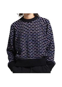 DEDICATED Women's Sweater Husie Honey Comb Jumper Women (XL, blue/black)
