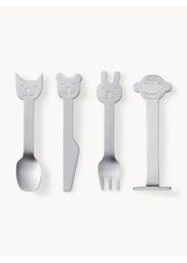 Gense Sada dětsk&yacute;ch př&iacute;borů Animal Friends, 4 d&iacute;ly Stř&iacute;brn&aacute; Nerezov&aacute; ocel Pro 1 osobu (4 d&iacute;ly)