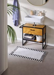 Koupelnová předložka s minimalistickým designem | Černá | Vel. 55x45 cm | bonprix