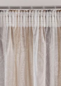 Z&aacute;věs s proužky s recyklovan&yacute;m polyesterem (1 ks v balen&iacute;) | B&eacute;žov&aacute; | Vel. 145x135 cm | bonprix