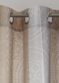 Z&aacute;věs s proužky a s recyklovan&yacute;m polyesterem (1 ks v balen&iacute;) | B&eacute;žov&aacute; | Vel. 145x135 cm | bonprix