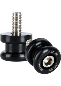 Oxford V-Mount Bobbins, paddock stand bobbins , color: Black/Silver , size: M8 x 100 mm