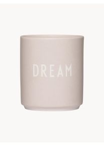 Design Letters Designový pohárek s nápisem DREAM Favourite Béžová Kostní porcelán Ø 8 cm, V 9 cm, 250 ml