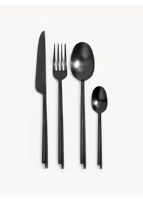 Serax Serax x Kelly Wearstler, sada kartáčovaných příborů Dune, 24 dílů Černá Nerezová ocel 24 dílů