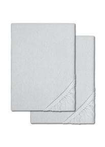 Простирадло приталене зимове флісове сріблясто-сіре 180 x 190 - 200 x 200 см подвійна упаковка