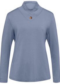 Damske Tričko s dlouhým rukávem z příjemného viskózového streče holubí modrá ,velikost 54