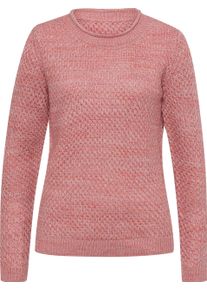 Damske Svetr s kulat&yacute;m v&yacute;střihem ze snadno udržovateln&eacute;ho materi&aacute;lu růžen&iacute;n-ecru-vzor ,velikost 52