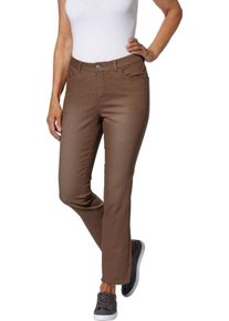 Damske Dž&iacute;ny s 5 kapsami hněd&aacute;-denim ,velikost 52