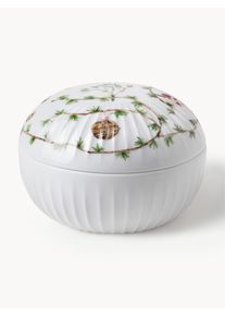 KÄHLER DESIGN KÄHLER Ručně vyrobená porcelánová dóza na bonbony Hammershøi Bílá Porcelán Ø 12 cm, V 9 cm