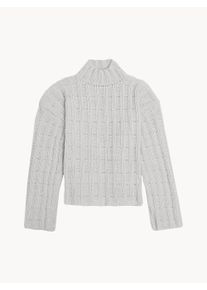 MUUV. Oversize svetr Fleur Light Grey Šedá Univerzální