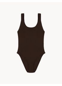 MUUV. Dámské plavky s otevřeným zadním dílem V Swimsuit Hnědá L