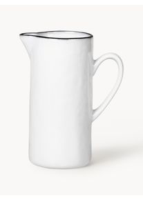 Broste Copenhagen Ručně vyrobená porcelánová mléčenka Salt Bílá Porcelán Ø 6 x V 12 cm, 400 ml
