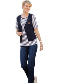 Damske Vesta na knofl&iacute;ky n&aacute;mořnick&aacute; modr&aacute; ,velikost 56