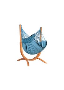 Marimex | Houpac&iacute; sedačka se stojanem La Siesta Udine Organic, blue zebra | 11640605