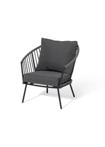 Tchibo - Relaxační křeslo s textilním výpletem - barva: černá