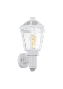Eglo 79288 - Venk. nástěnná lampa se senzorem MONSELICE 1xE27/28W/230V IP44 bílá 79288
