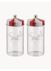 ALESSI Sada dóz na koření s hermetickým víčkem Circus, 2 díly Barevná Ø 5 cm, V 12 cm