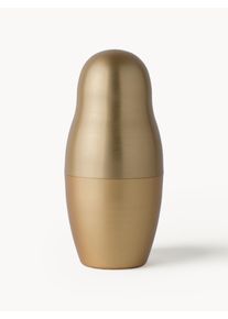 knIndustrie Šejkr na koktejly Matrioska Zlatá Kov Ø 9 cm, V 18 cm