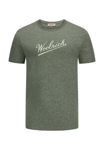Velké Velikosti - Woolrich - Tričko z žerzeje mouline se sametovým logem - 4XL - Zelená