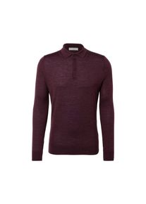 Tchibo - Svetr merino s polo límečkem - pro muže - vel. XXL 60/62 - barva: červená