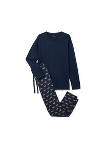 Tchibo - Pyžamov&aacute; souprava - pro muže - vel. XL 56/58 - barva: modr&aacute;/s potiskem