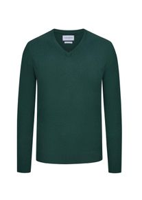 Tom Rusborg OF COPENHAGEN Velké Velikosti - Tom Rusborg - Kašmírový svetr s výstřihem do V - 3XL - Jedlová Zeleň