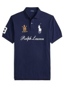 Velké Velikosti - Polo Ralph Lauren - Piqué polokošile s nášivkami loga - XXL - Námořnická Modrá