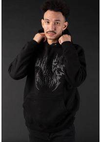 Bullet For My Valentine - Black Metal Logo Limited Black On Black - Mikina s kapucí - Černá - L - 80% organická bavlna, 20% polyester