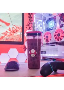 Super Mario - Super Pilz Becher mit Strohhalm