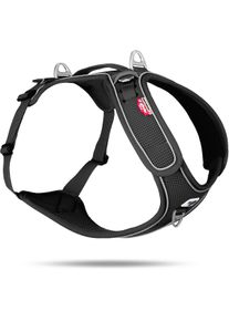 Curli Belka Hundegeschirr, verstellbar, schwarz, 4XL