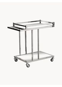 Eichholtz Ručně vyrobený barový vozík Beverly Stříbrná Š 78 cm, V 79 cm