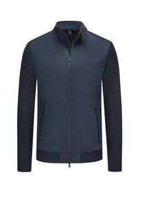 Velké Velikosti - Woolrich - Hybridní softshellová bunda s pletenými vsadkami - 4XL - Námořnická Modrá