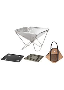 Snow Peak Fireplace Starterset Grill (M, metallic)