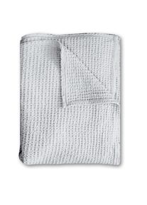 Přehoz na postel z lehkého polybavlněného materiálu waffle piqué o rozměrech 140 x 200 cm ve světle šedé barvě