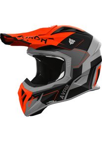 Airoh Aviator Ace 2 Shield, motocross helmet , color: Matt Grey/Black/Neon-Orange , size: M