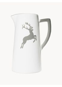 Gmundner Keramik Ručně vyrobený džbán Grey Deer Bílá Keramika 1.2 l