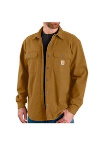 Carhartt Canvas Fleece-Lined Shirt Jacket Shirt Men (M, brown)