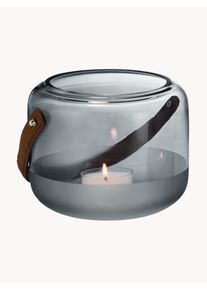 Philippi Ručně foukaný skleněný svícen Marlon Transparentní Sklo Ø 18 cm, V 14 cm