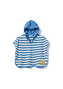 Tchibo - Dětské pončo z froté - vel. 134/140 - barva: modrá/s proužky